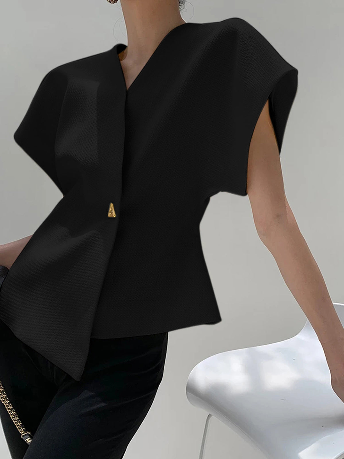 Nerina | Bluse med knapdetaljer