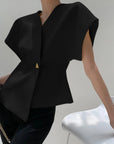 Nerina | Bluse med knapdetaljer