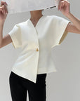 Nerina | Bluse med knapdetaljer