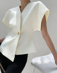 Nerina | Bluse med knapdetaljer