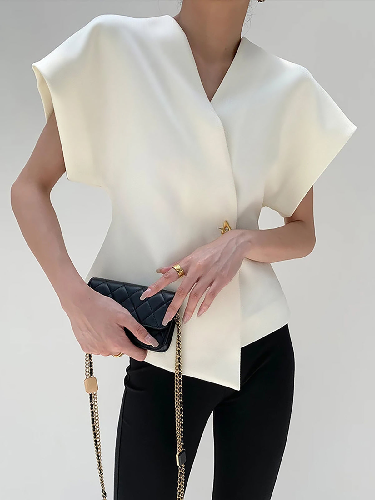 Nerina | Bluse med knapdetaljer
