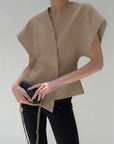 Nerina | Bluse med knapdetaljer