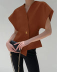 Nerina | Bluse med knapdetaljer