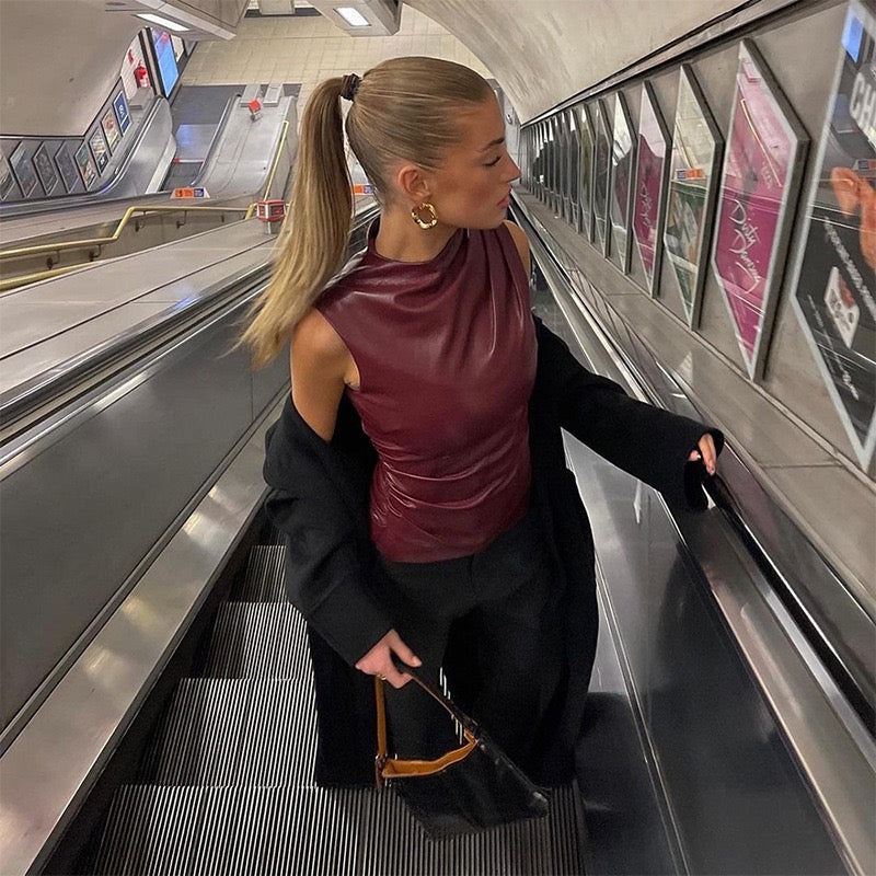 Scarlett | Læder Top