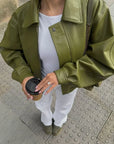 Emma | Oversized Læderjakke